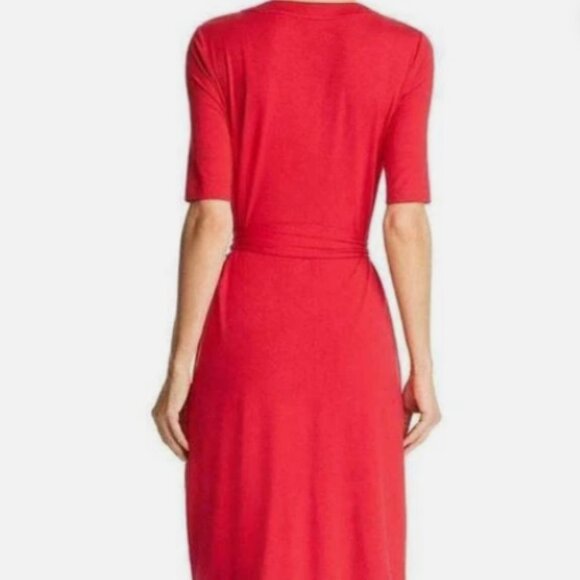 Adrianna Papell Moroccan Ruby Short Sleeve V-Neck Short Dress Sz 14 AP1D103465 - Picture 2 of 6